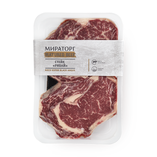 Стейк Рибай Matured Beef Black Angus «Мираторг» из мраморной говядины