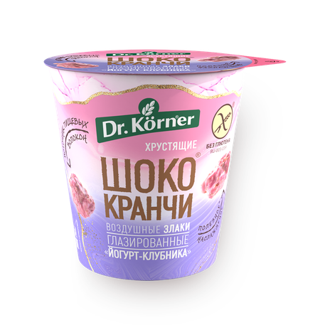Хлебцы злаковые Шококранчи Dr. Korner йогурт-клубника глазированные