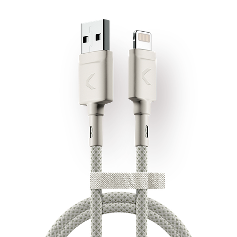 Кабель Commo Range Cable USB-A — Lightning MFI, 1.2 м, Light Gray