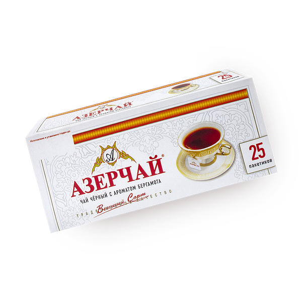 Чай чёрный «Азерчай» с ароматом бергамота в пакетиках