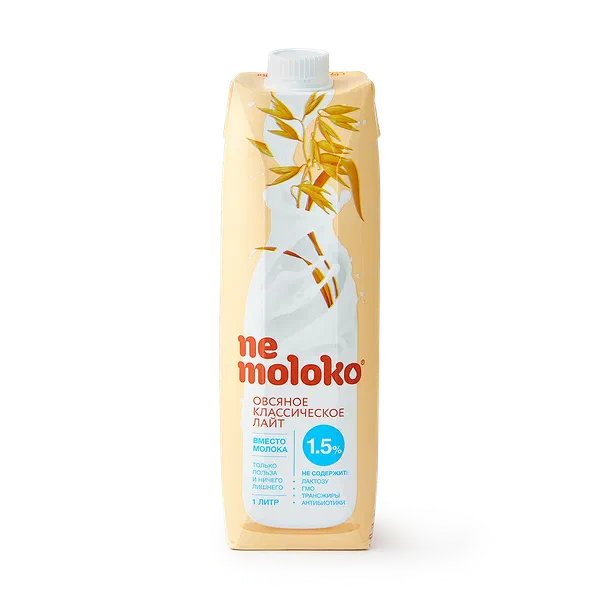 Напиток овсяный Nemoloko 3,2% классический, 200 мл — купить с доставкой ...