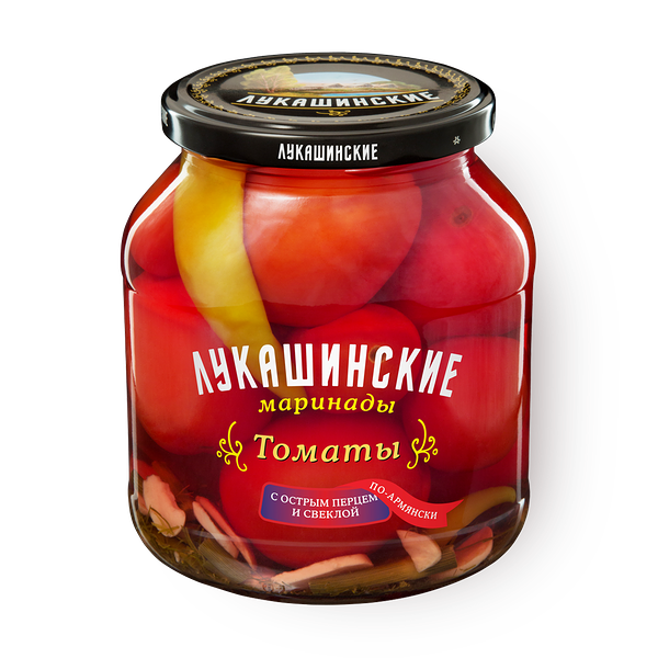 Томаты По-армянски «Лукашинские маринады» с острым перцем и свеклой