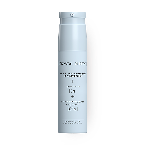 Крем для лица Crystal Purity ультраувлажняющий мочевина-гиалуроновая кислота