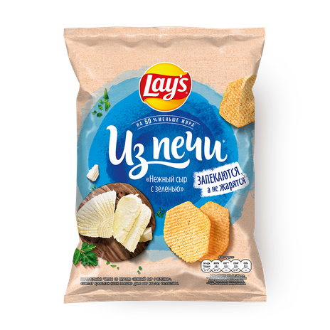 Чипсы Lay's Из печи Нежный сыр с зеленью