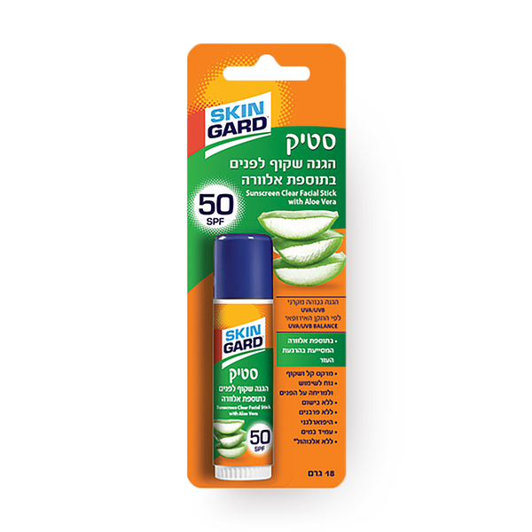 Skingard Sunscreen clear facial Stick with Aloe Vera 50SPF