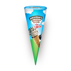 Ben&Jerry's Cookies and cream ice cream cone