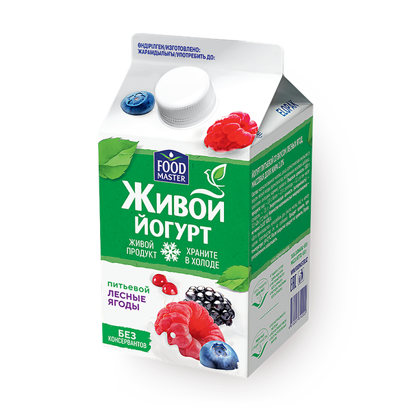 Питьевой йогурт «Фудмастер», лесные ягоды 2%