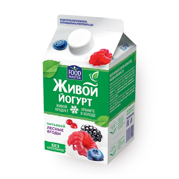 Питьевой йогурт «Фудмастер», лесные ягоды 2%
