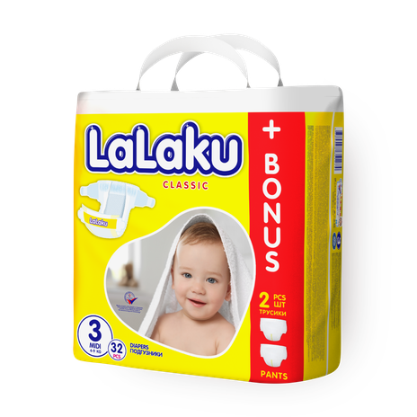 Подгузники Lalaku Giga мини размер 3 4-9 кг