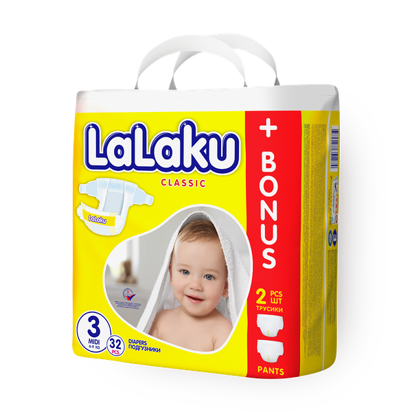 Подгузники Lalaku Giga мини размер 3 4-9 кг