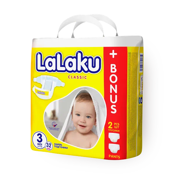 Подгузники Lalaku Giga мини размер 3 4-9 кг