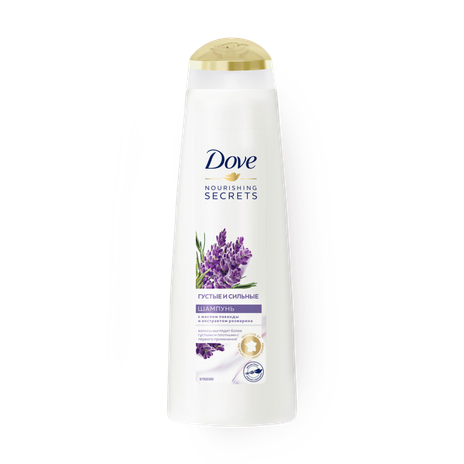 Шампунь Dove Густые и сильные с маслом лаванды и экстрактом розмарина