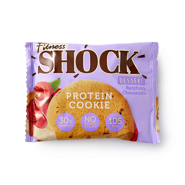 Печенье протеиновое FitnesShock Dessert малиновый чизкейк