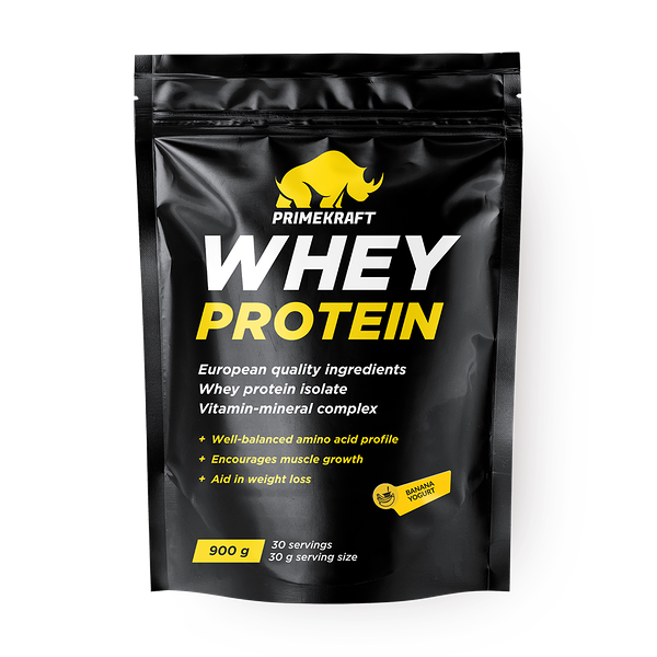 Протеин сывороточный PrimeKraft Whey банановый йогурт
