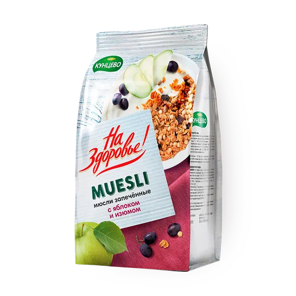 Мюсли запечённые «Кунцево» Яблоко-изюм