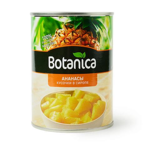 Ананасы кусочки Botanica в сиропе