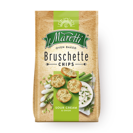 Сухарики Bruschette chips Maretti Sour Cream & Onion