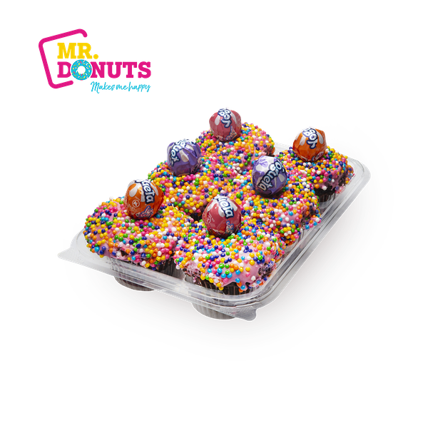 Six Mr. Donuts Yogurt Cupcakes