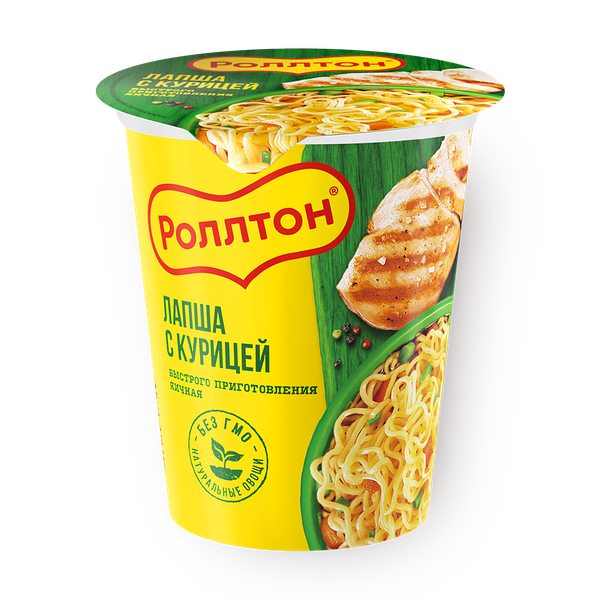 Лапша быстрого приготовления «Роллтон» Горячая порция с курицей