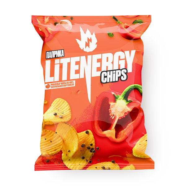 Чипсы Lit Energy паприка рифлёные