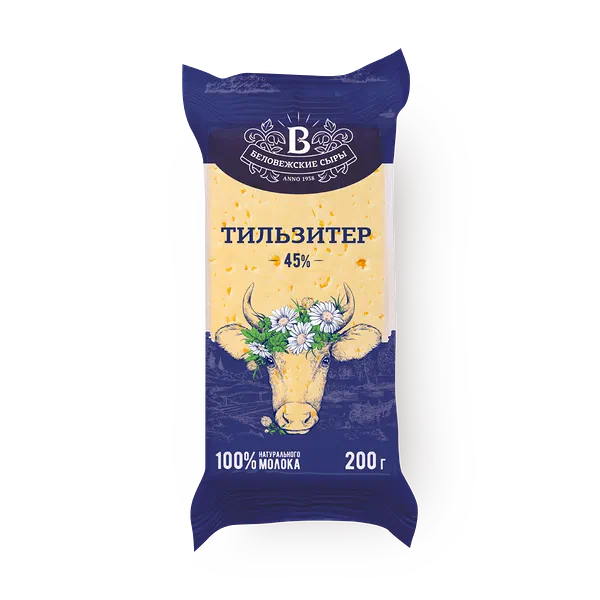Сыр Тильзитер «Беловежские Сыры» 45%