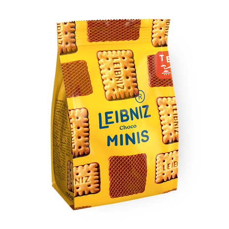 Печенье Leibniz Minis шоколад, частично покрытое шоколадом