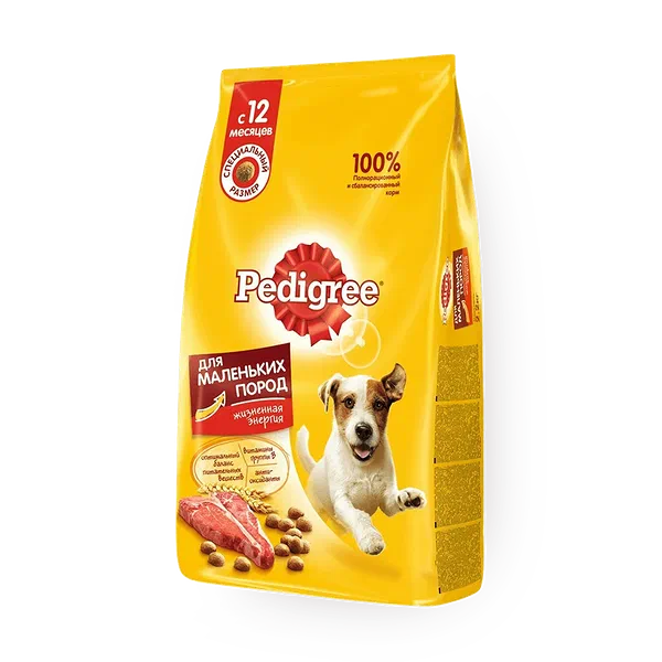 Сухой корм для взрослых собак мини пород Pedigree говядина