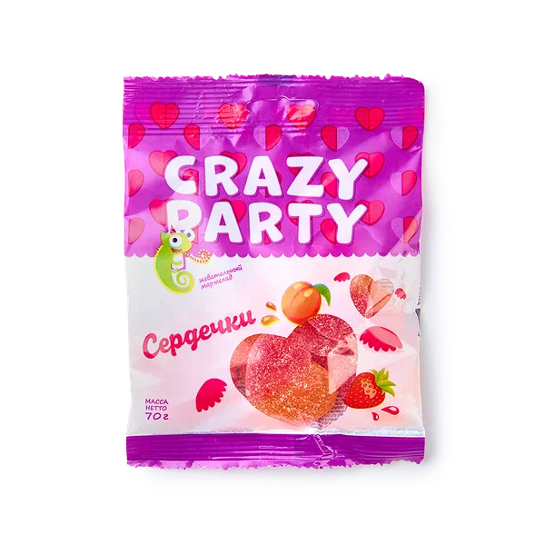 Мармелад жевательный Сердечки Crazy Party