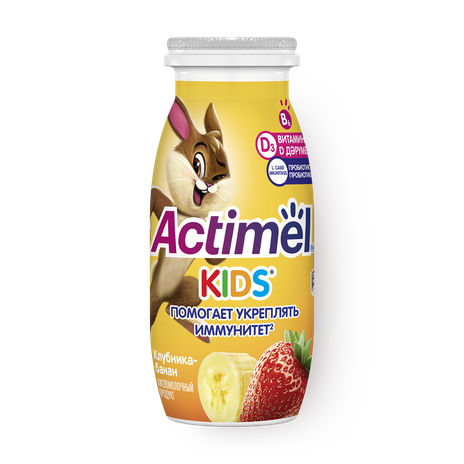 Йогурт Actimel Kids клубника-банан