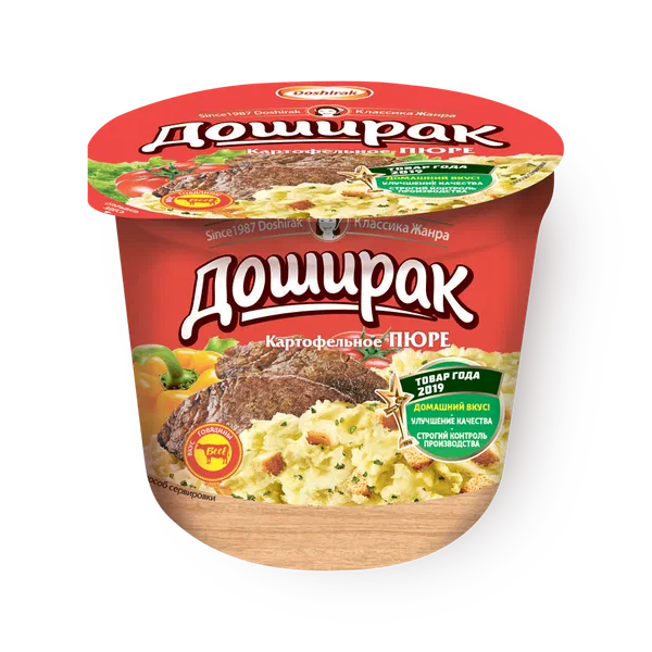 Пюре картофельное «Доширак» со вкусом мяса