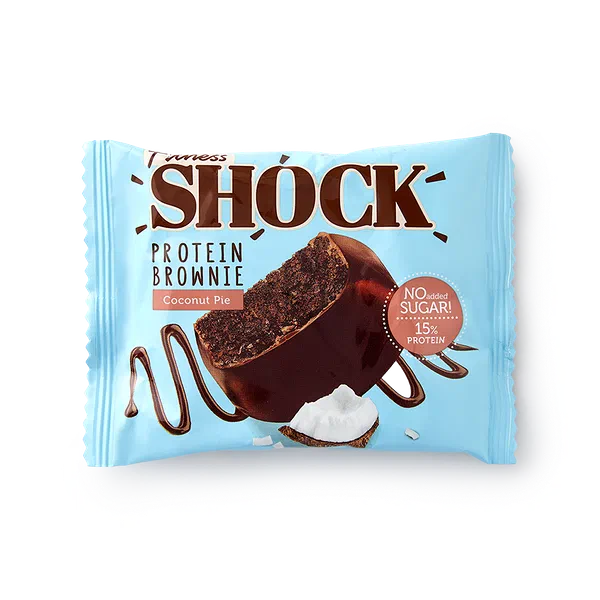 Бисквит протеиновый FitnesShock брауни кокосовый пирог без сахара