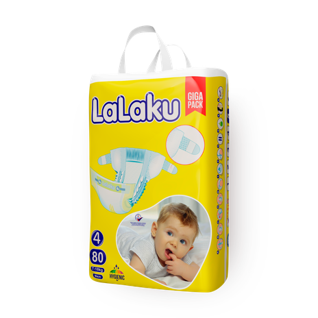Подгузники Lalaku Giga Pack размер 4 7-18 кг