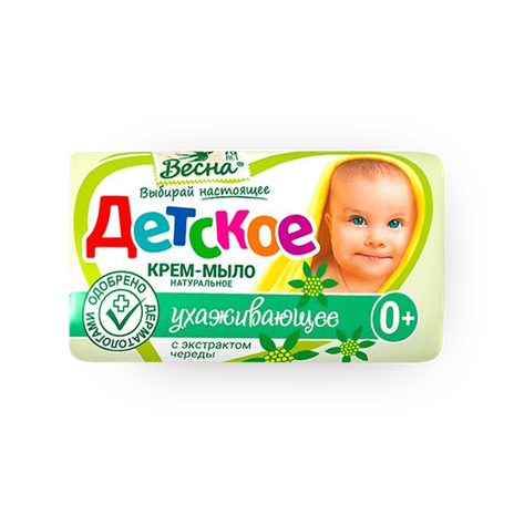 Мыло твёрдое детское «Весна» с экстрактом череды