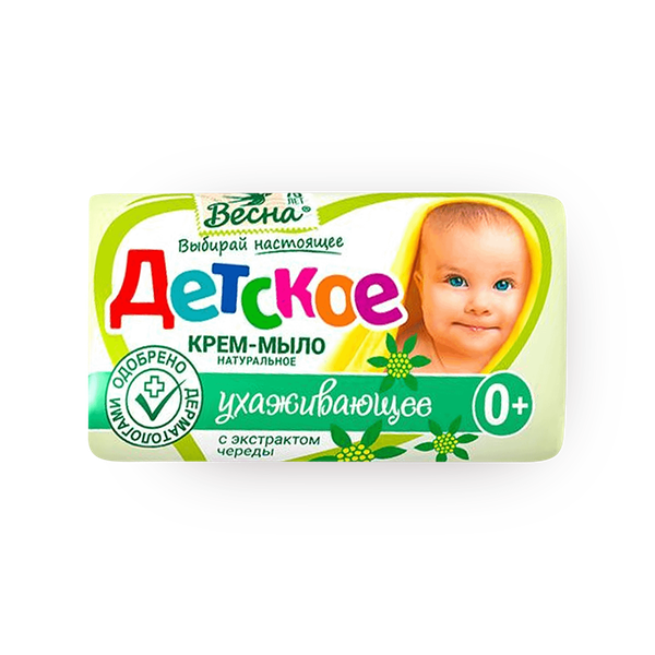 Мыло твёрдое детское «Весна» с экстрактом череды