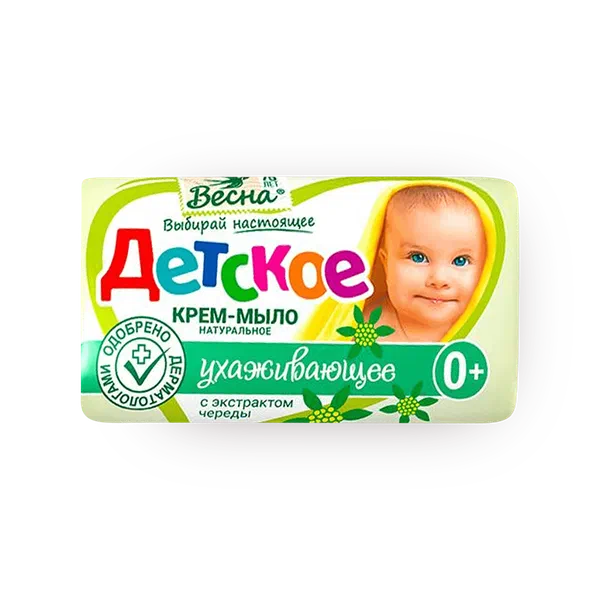Мыло твёрдое детское «Весна» с экстрактом череды