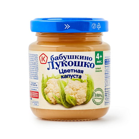 Пюре «Бабушкино лукошко» цветная капуста с 4 месяцев