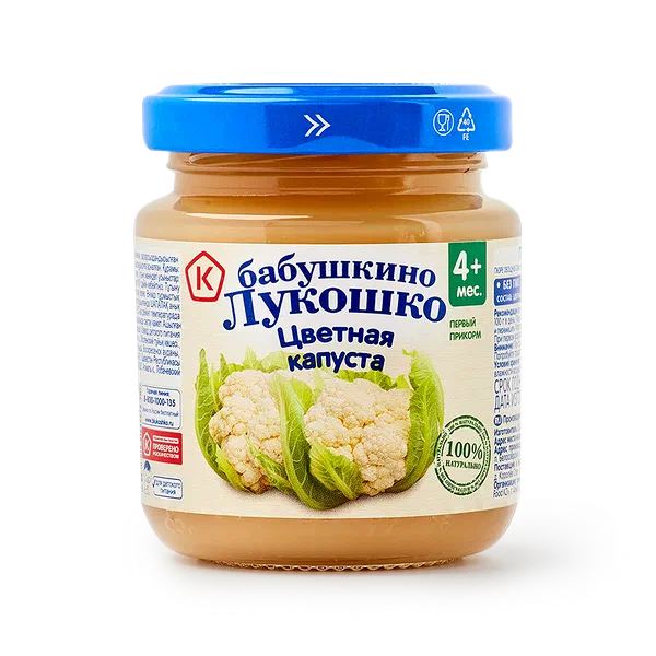 Пюре «Бабушкино лукошко» цветная капуста с 4 месяцев