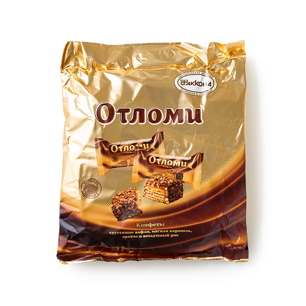 Конфеты вафельные «Отломи» с кремовой начинкой в шоколадной глазури