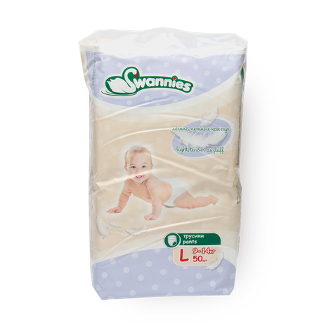 Подгузники ультратонкие Swannies L 9-14 кг