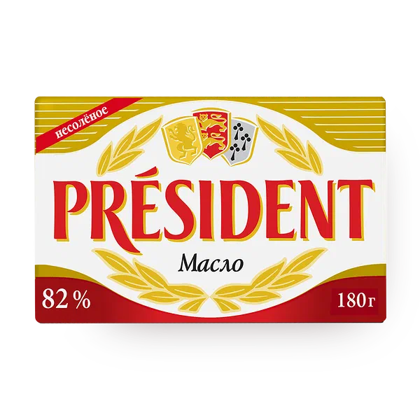 Масло кислосливочное 82% President