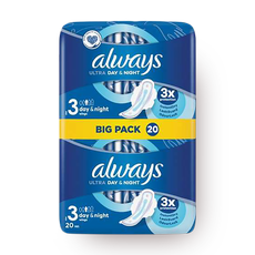 Always Sanitary Pads Double For Night