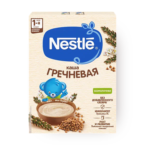 Каша безмолочная гречневая Nestle гипоаллергенная с 4 месяцев