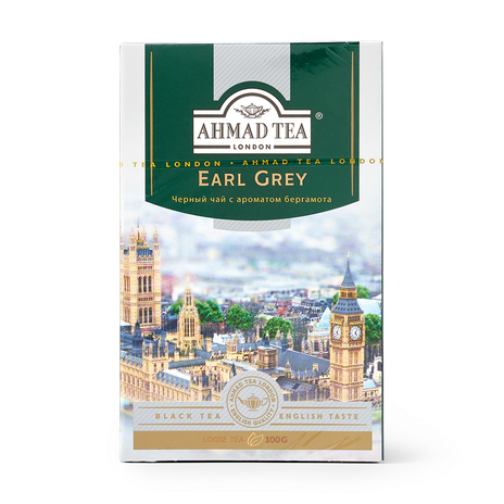 Чай чёрный Earl Grey Ahmad Tea с ароматом бергамота листовой