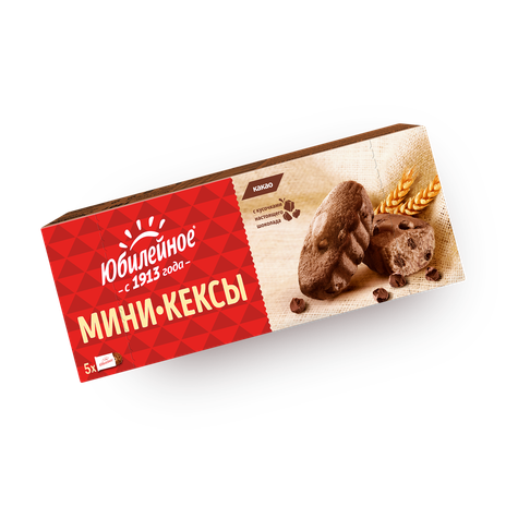 Мини-кексы бисквитные «Юбилейное» с кусочками тёмного шоколада