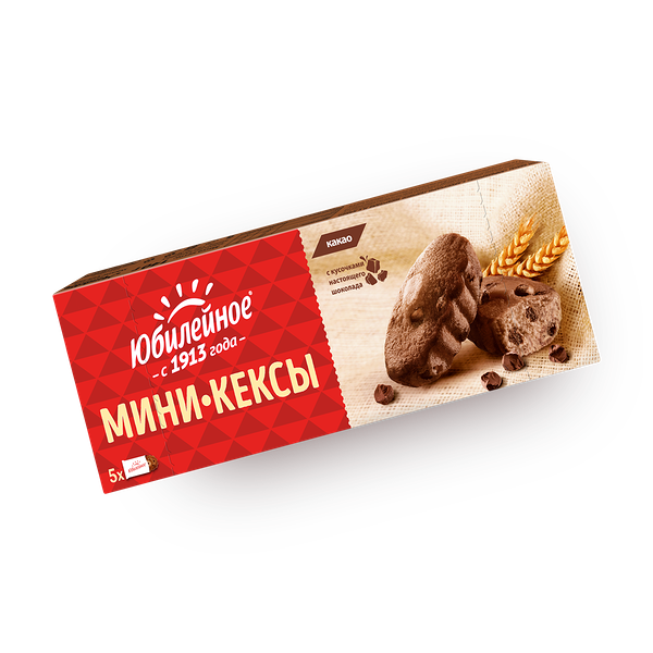 Мини-кексы бисквитные «Юбилейное» с кусочками тёмного шоколада