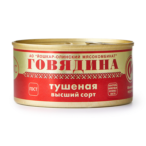 Говядина тушёная Люкс Йошкар-Олинский МК высший сорт ГОСТ 325 г ...
