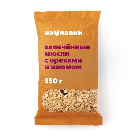 Мюсли запечённые ореховые «Из Лавки» с изюмом