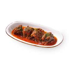 Eggplant stuffed with meat in tomato sauce