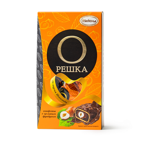 Конфеты вафельные «Орешка» с целым фундуком с шоколадом