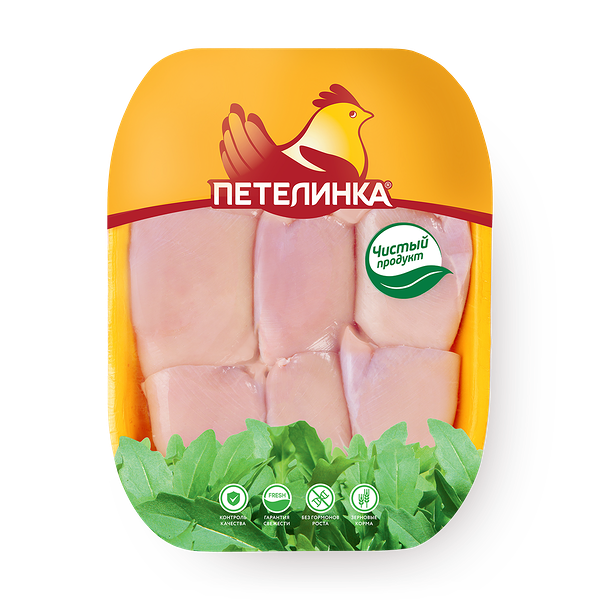 Филе бедра цыплёнка-бройлера «Петелинка» без кожи